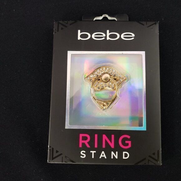 BEBE Ring Stand Cell Phone Lips - Picture 1 of 2